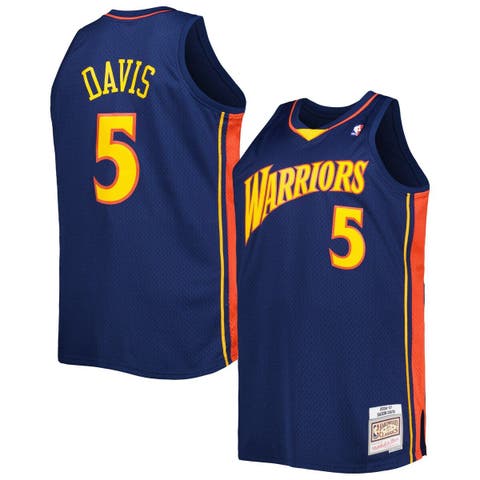 Men's Mitchell & Ness Baron Davis Navy Golden State Warriors Big & Tall Hardwood Classics 2006/07 Swingman Jersey