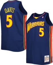 Mitchell & Ness Men's Mitchell & Ness Baron Davis Navy Golden State Warriors Big & Tall Hardwood Classics 2006/07 Swingman Jersey