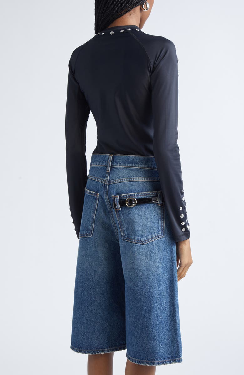 Coperni Snap Detail Jersey Top, Alternate, color, Black