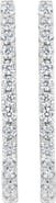 Haus of Brilliance 14K White Gold 2.0 Cttw Diamond Oblong Hinged Hoop Earrings
