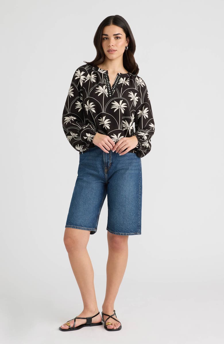 NVLT Split Neck Challis Top, Alternate, color, 