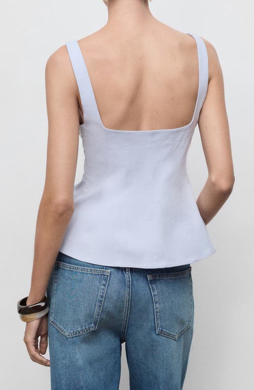 Mango Sleeveles Corset Tank In White