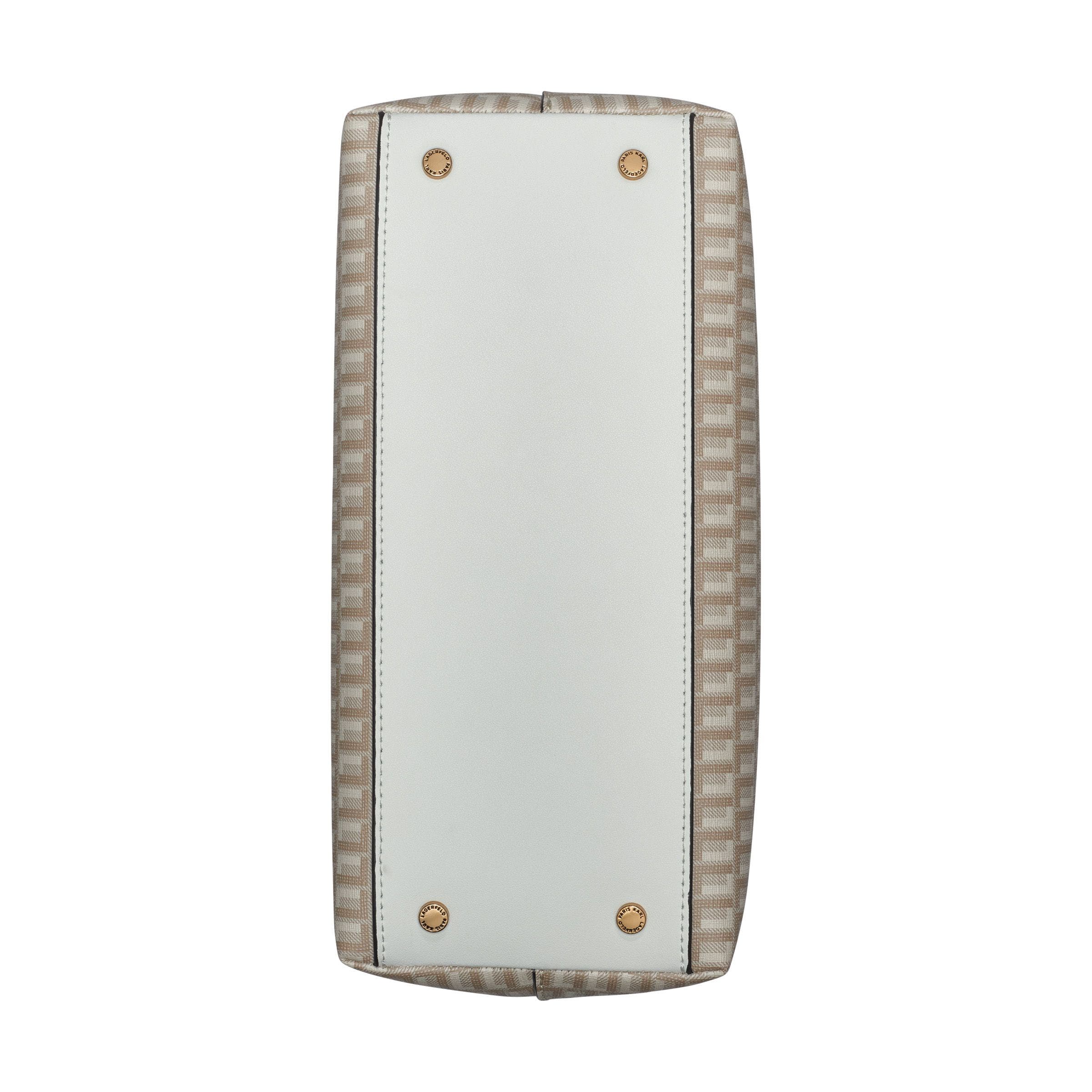 KARL LAGERFELD PARIS Jacqueline Satchel, Alternate, color, Vanilla Khaki/Winter White