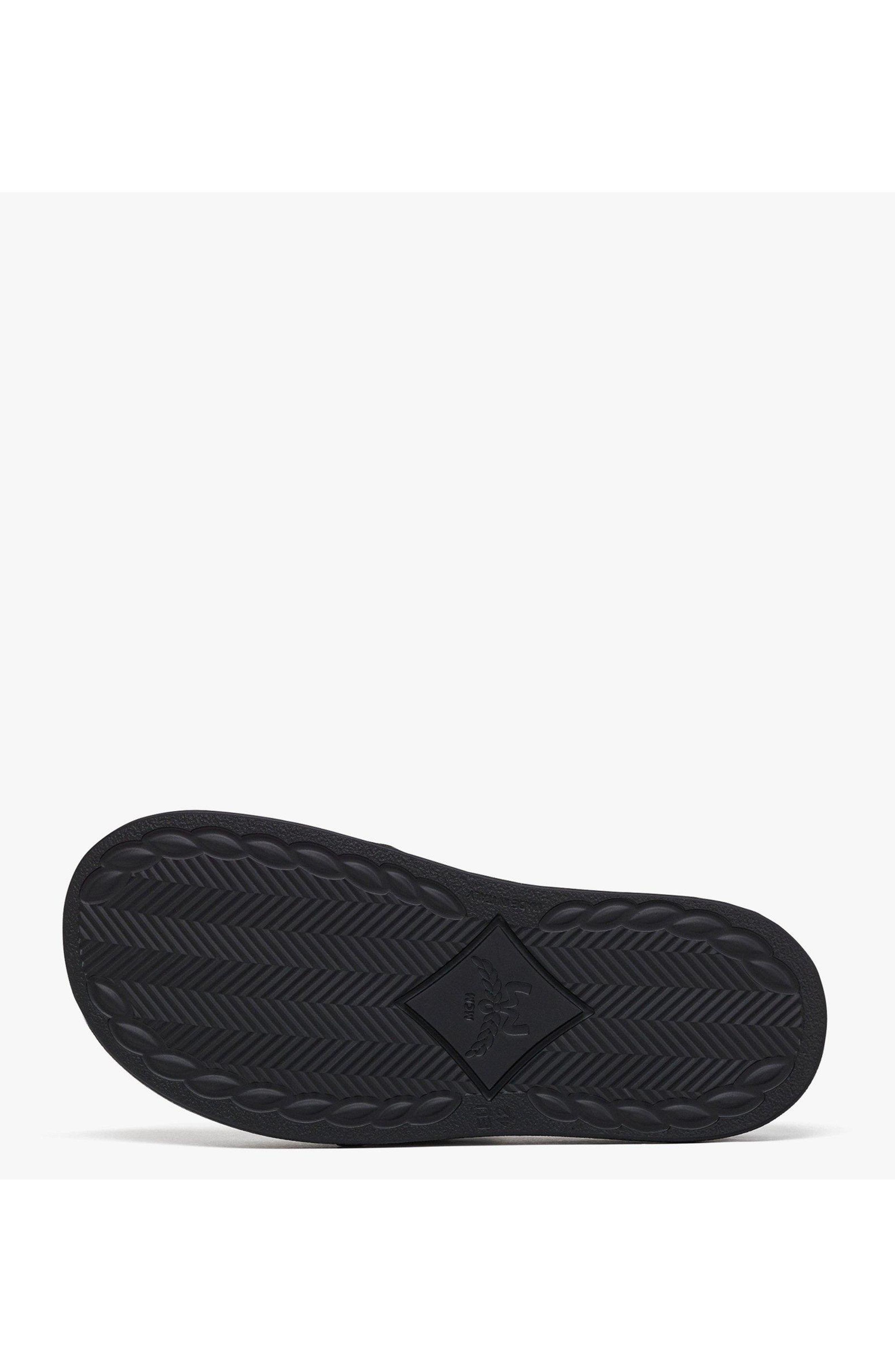 MCM Visetos Slide Sandals, Alternate, color, Black