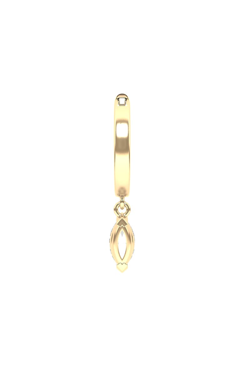 Lab Created Diamond Drop Huggie Hoop Earrings, Alternate, color, 18K YELLOW GOLD