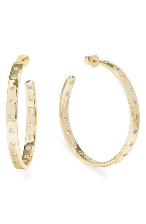 Ashley Rodeo Cubic Zirconia Hoop Earrings