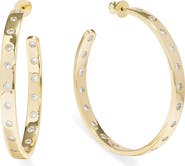 Melinda Maria Ashley Rodeo Cubic Zirconia Hoop Earrings