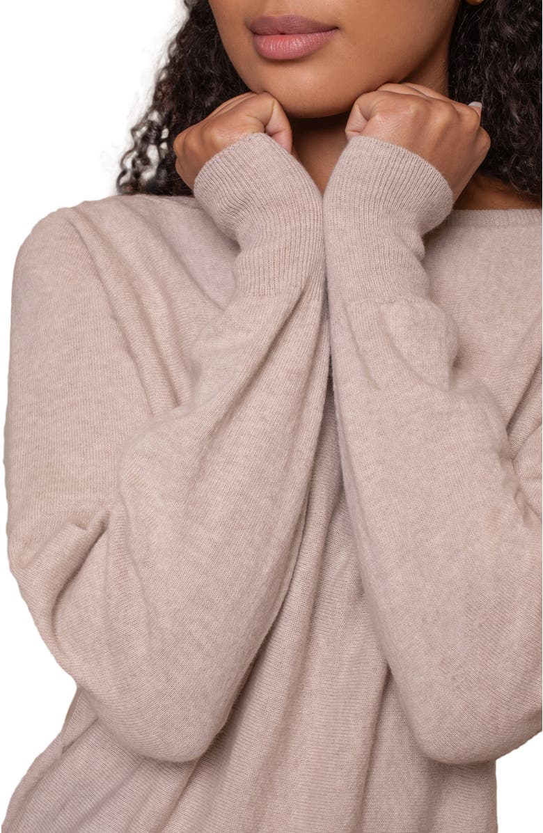 Celtic & Co. British Geelong Slash Neck Sweater, Alternate, color, Oatmeal