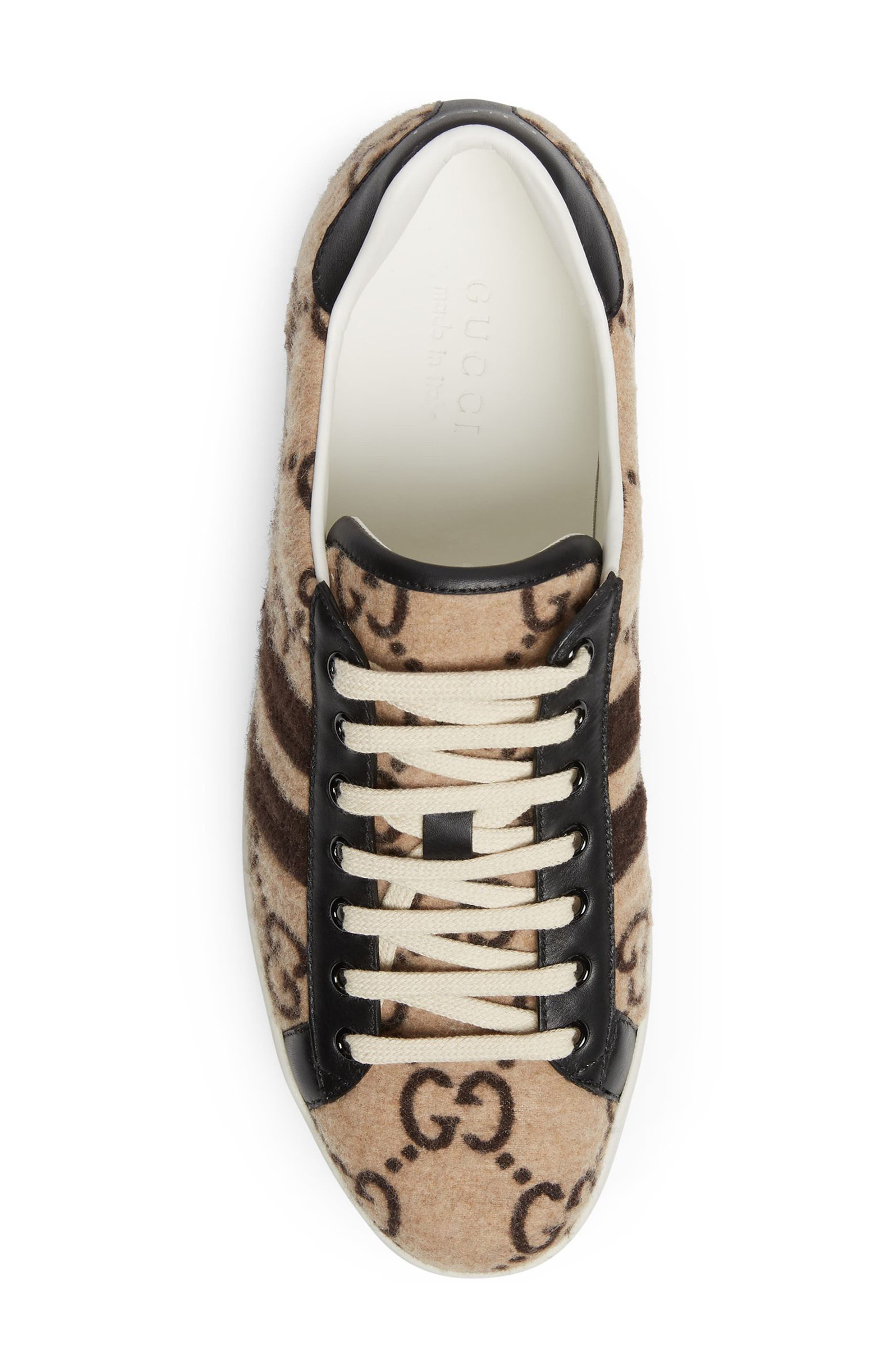 Gucci New Ace GG Logo Sneaker, Alternate, color, 