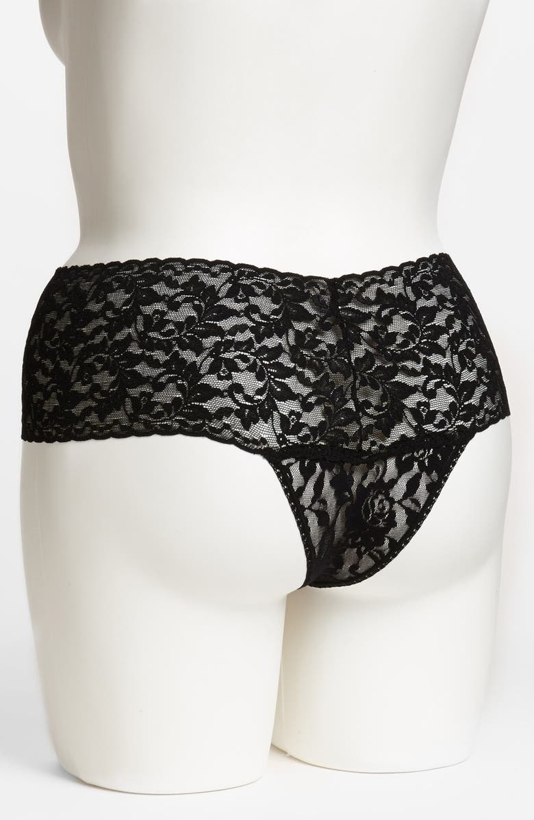 Hanky Panky Retro Thong, Alternate, color, Black