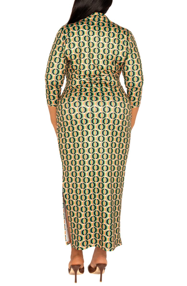 BUXOM COUTURE Geometric Print Body-Con Maxi Dress, Alternate, color, Multi