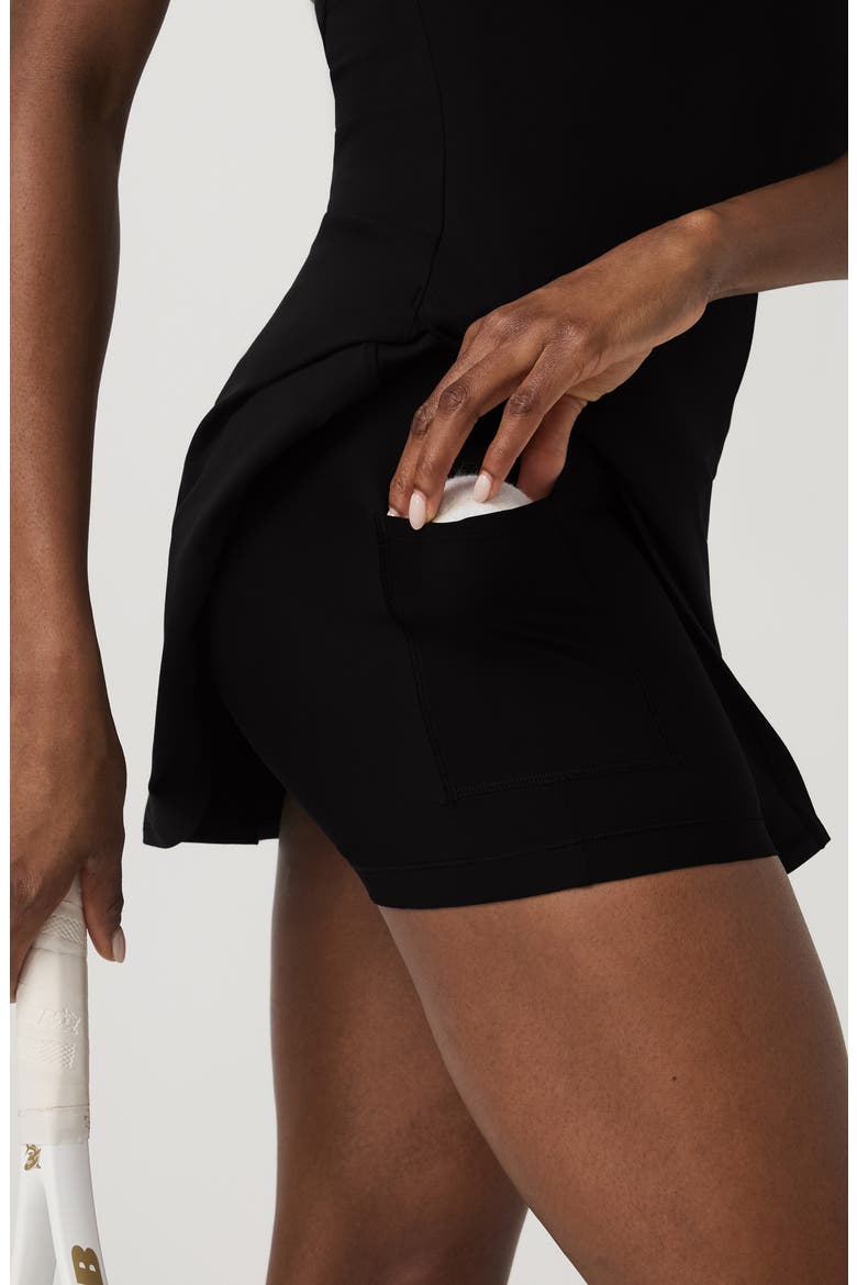 Solstice Performance Dress, Alternate, color, BLACK