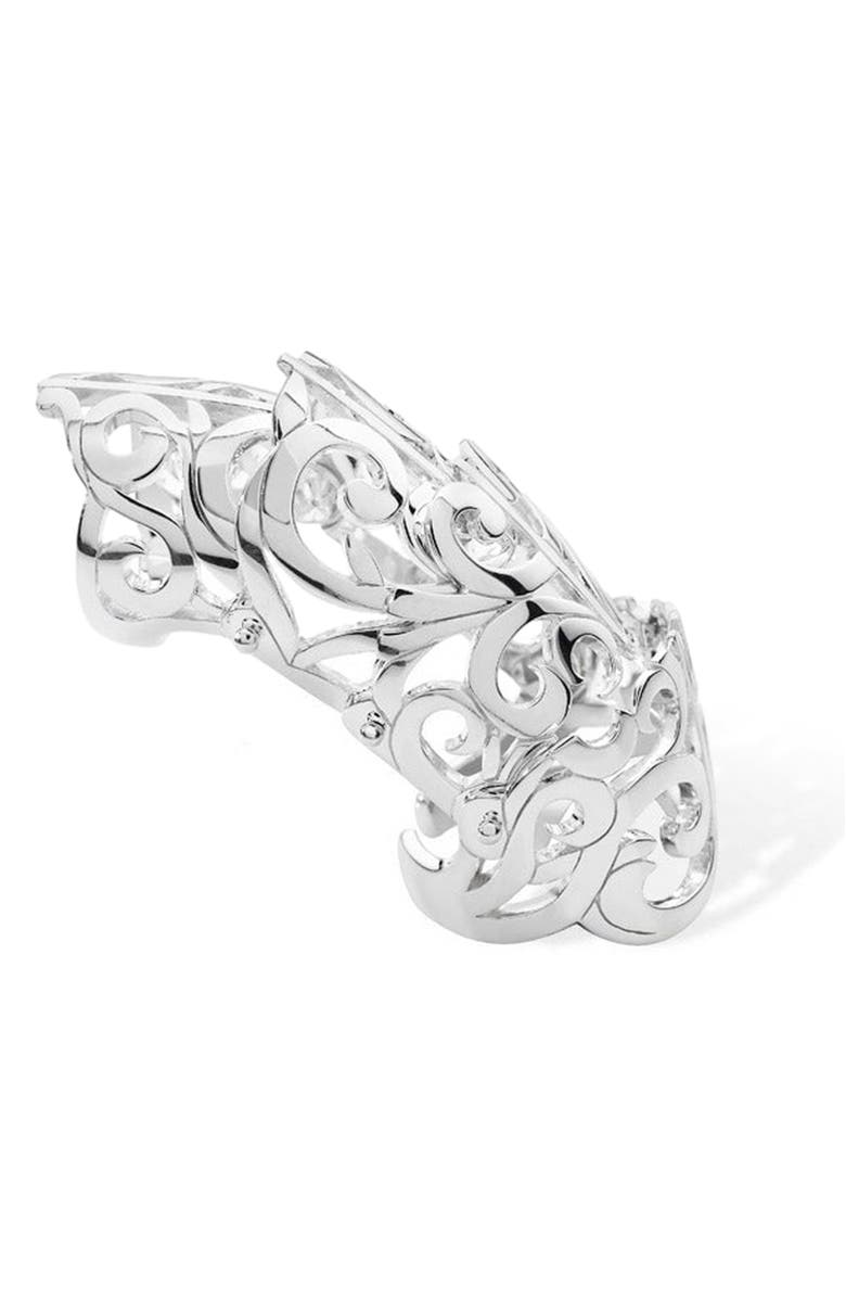 Lucy Quartermaine Elements Full Armour Ring, Main, color, Sterling Silver