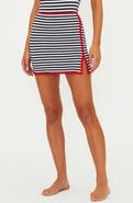 Beach Riot Eli Stripe Knit Cover-Up Miniskirt