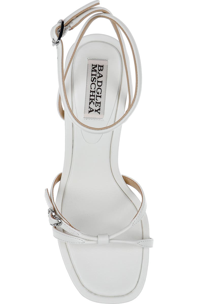 Badgley Mischka Collection Brynna Ankle Strap Sandal, Alternate, color, White Leather