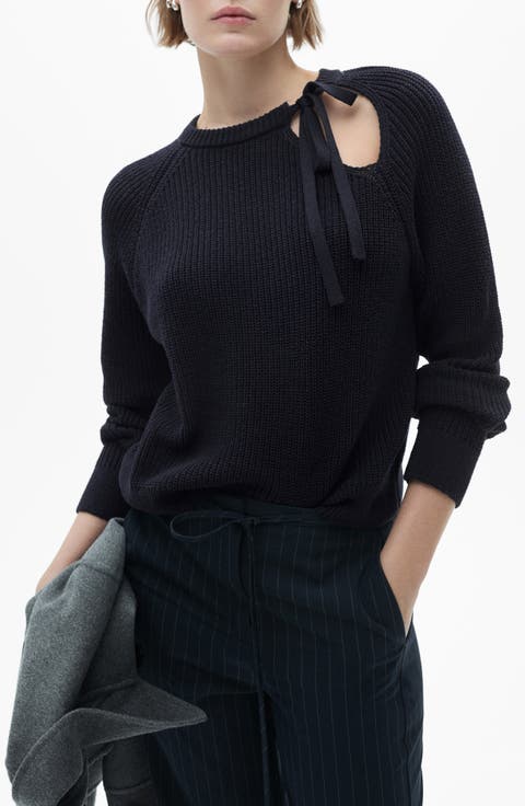 ワンピース ADAMO RIBBED SWEATER WITH CUT OUT DETAIL Ribbed Stretch Knit Cutout Sweater | Michael Kors [US]