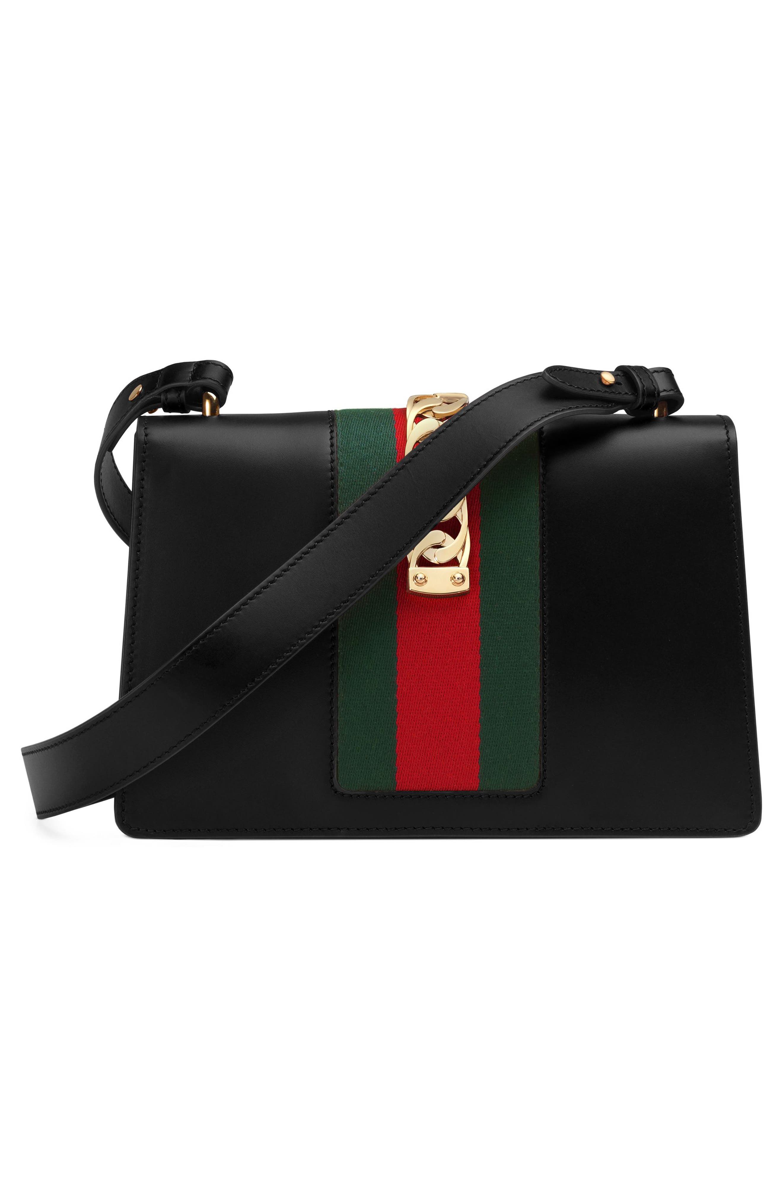 Gucci Small Leather Shoulder Bag, Alternate, color, 
