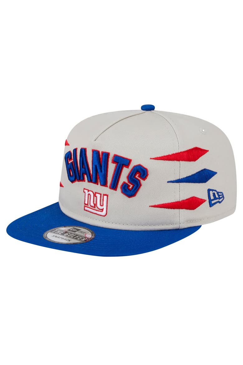 Men's New Era Stone/Royal New York Giants Athletic Golfer Snapback Hat, Main, color, Stone