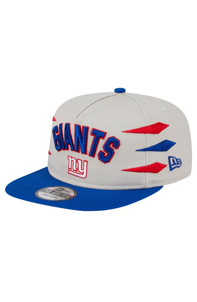 New Era Men's New Era Stone/Royal New York Giants Athletic Golfer Snapback Hat, Main, color, Stone