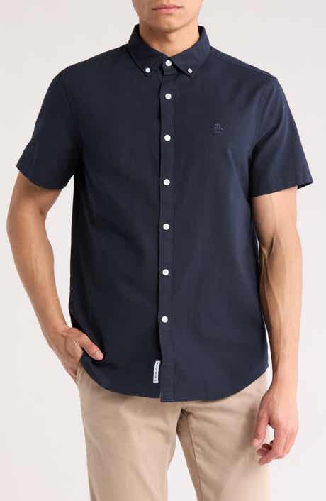 Original Penguin Core Short Sleeve Cotton Oxford Button-Up Shirt