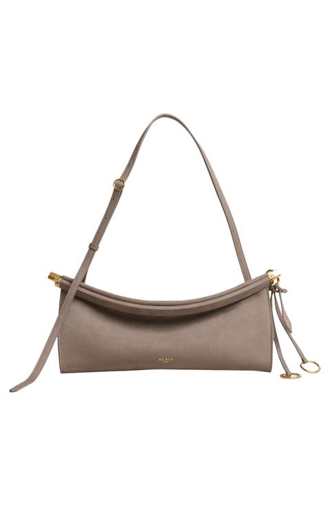 Medium Le Click East/West Nubuck Shoulder Bag