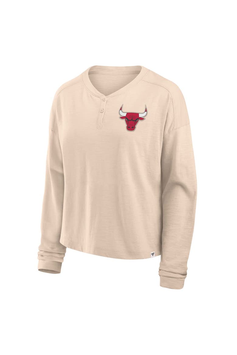 Women's Fanatics Natural Chicago Bulls Boxed Out Drop Fashion Long Sleeve T-Shirt, Alternate, color, Natural