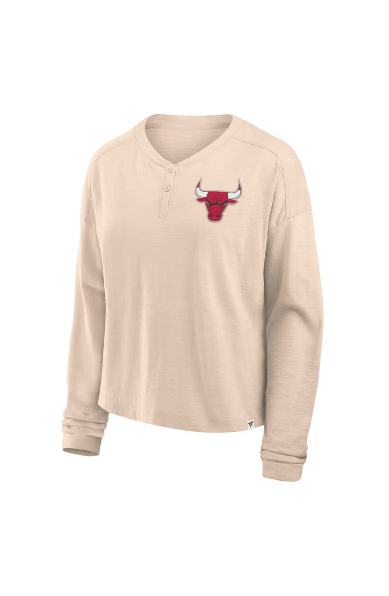 FANATICS Women's Fanatics Natural Chicago Bulls Boxed Out Drop Fashion Long Sleeve T-Shirt, Alternate, color, Natural