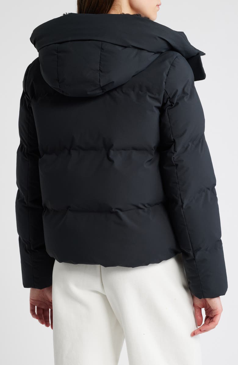 Save The Duck Calliope Water Resistant Faux Shearling Trim Puffer Jacket, Alternate, color,