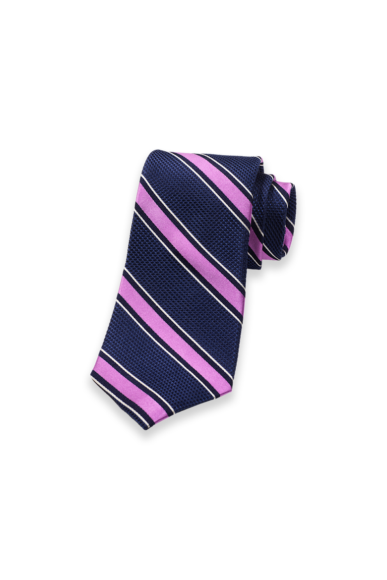 Patterned Woven Silk Tie, Main, color, Berry/Navy