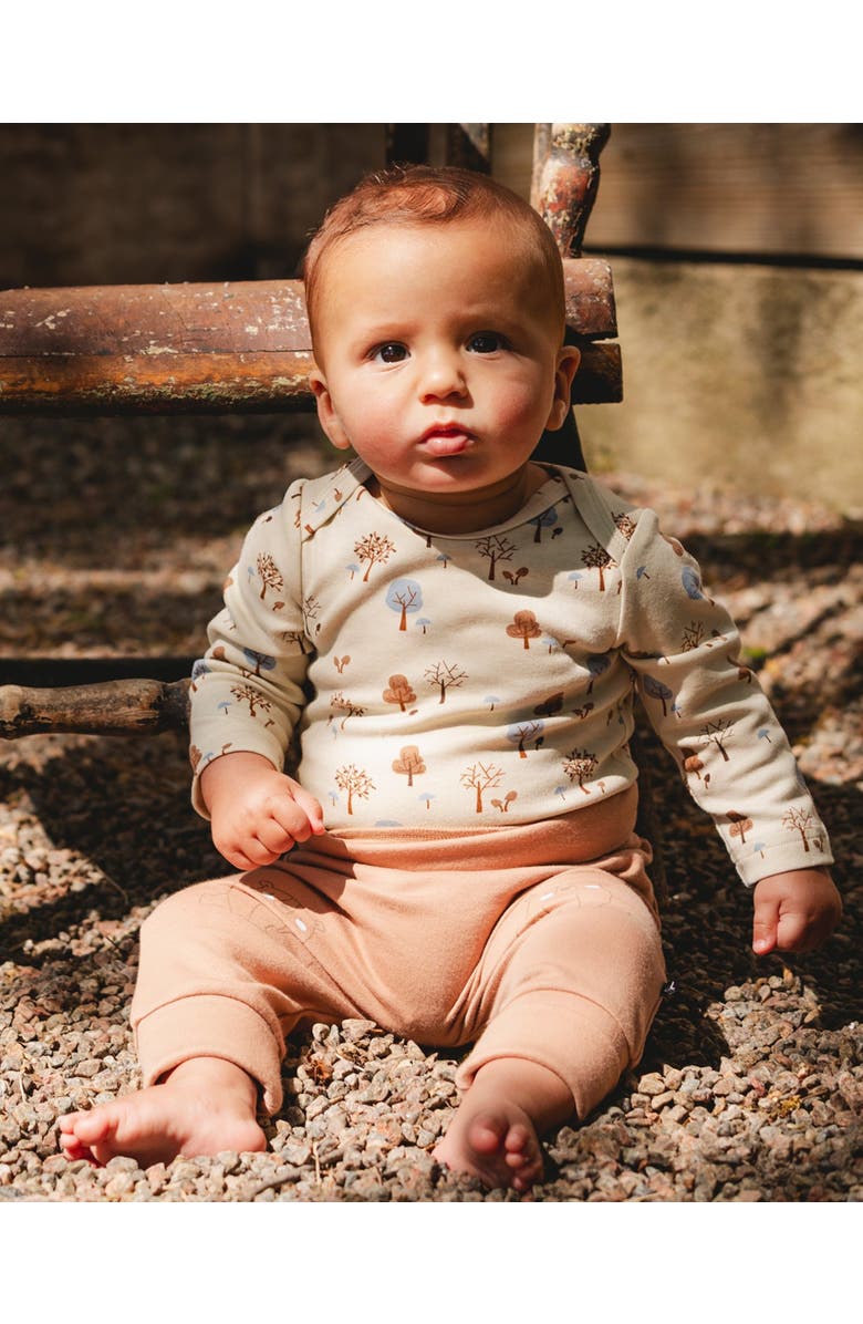 Deux par Deux Organic Cotton Evolutive Pants with Bears, Alternate, color, Brown