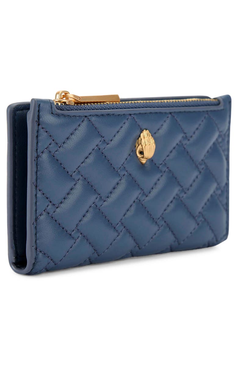Kurt Geiger London Kensington Quilted Leather Bifold Wallet, Alternate, color, Open Blue