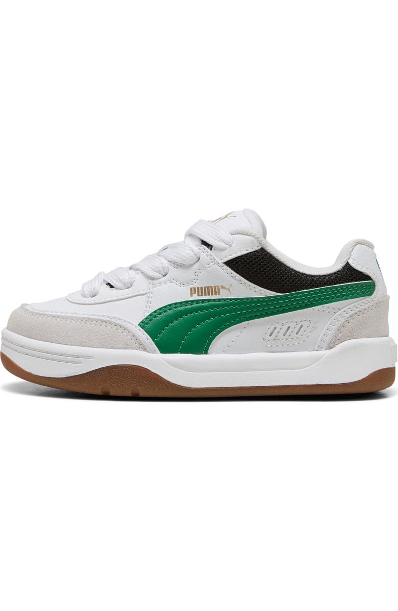 PUMA Kids' Park Lifestyle Sk8 Sneaker, Alternate, color, Puma White/ Green/ Gold