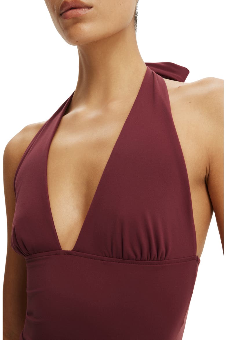 Women's Hold Me Gathered Halter, Alternate, color, Sour Cherry