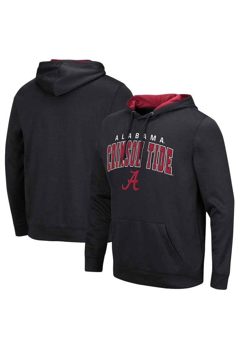 Men's Colosseum Black Alabama Crimson Tide Resistance Pullover Hoodie, Main, color, Black