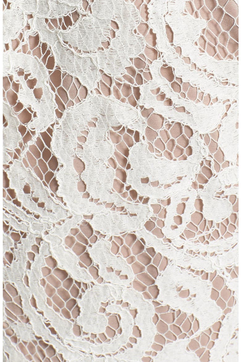 Scalloped Lace Dress, Alternate, color, IVORY