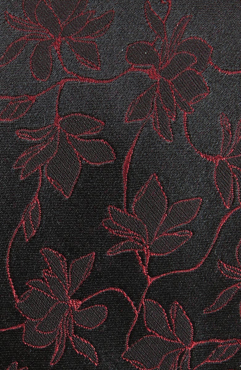 Nordstrom Hunten Floral Silk Tie, Alternate, color, Burgundy