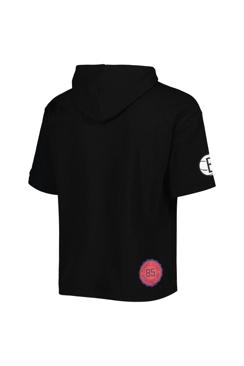 Men's Tommy Jeans Black/White Brooklyn Nets Matthew 2-In-1 T-Shirt & Hoodie Combo Set, Alternate, color, Black