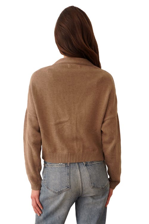 Paneros Clothing Diana Cropped Cardigan In Mocha