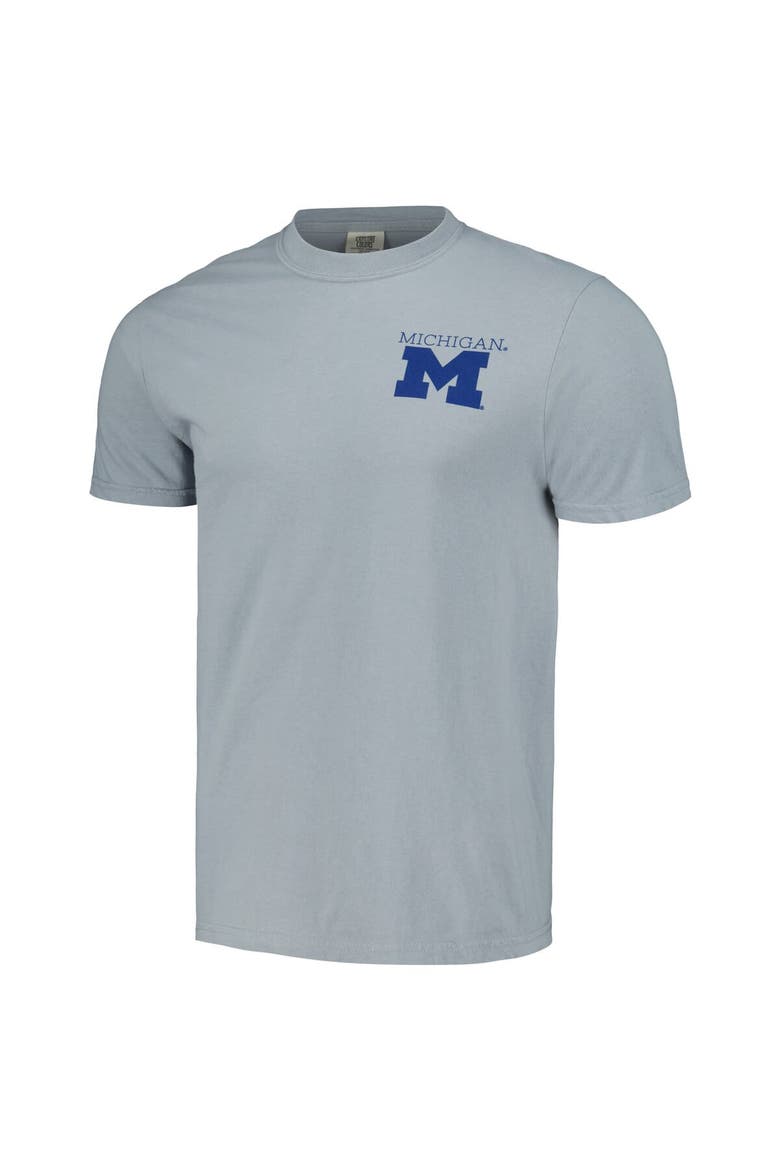 Men's Gray Michigan Wolverines Campus Scene Comfort Colors T-Shirt, Alternate, color, Gray
