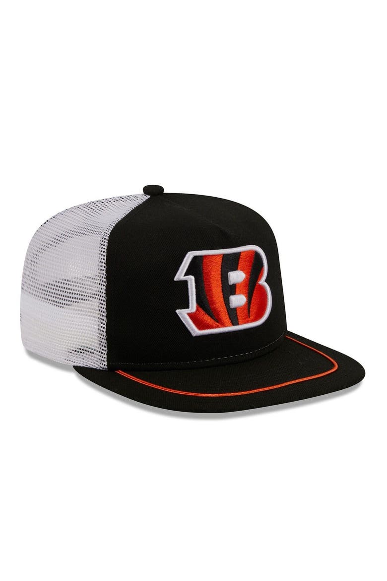 Men's New Era Black/White Cincinnati Bengals Original Classic Golfer Adjustable Hat, Alternate, color, Black