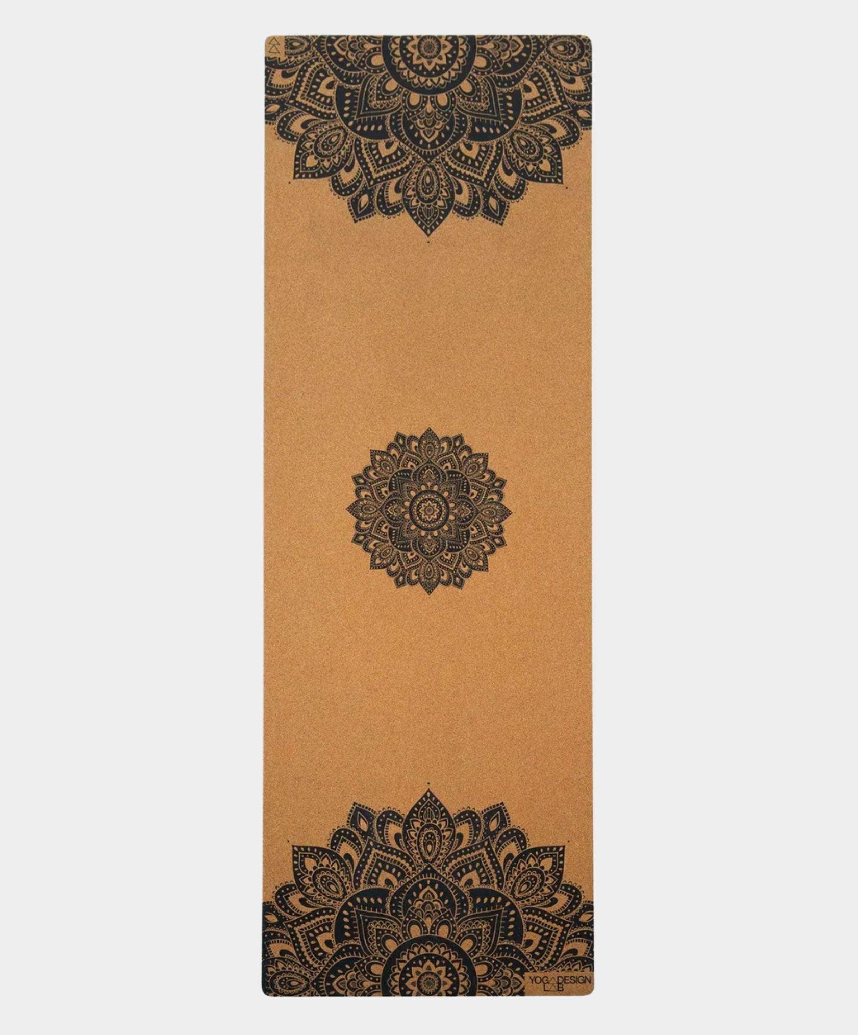 Yoga Design Lab Cork Yoga Mat 5.5mm in Mandala Black 
