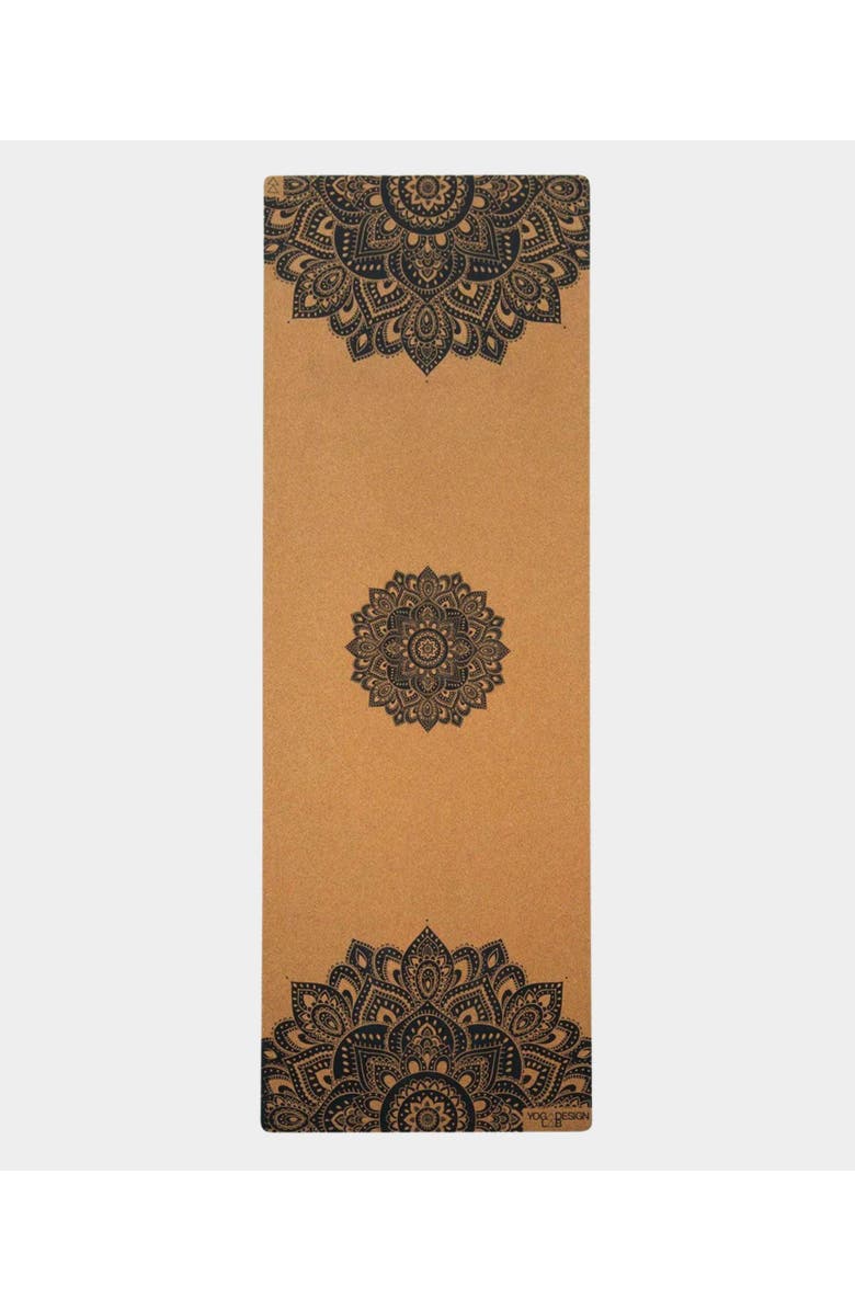 Yoga Design Lab Cork Yoga Mat 3.5mm, Main, color, Mandala Black