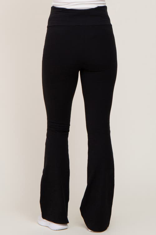 Pinkblush Flared Leggings In Black