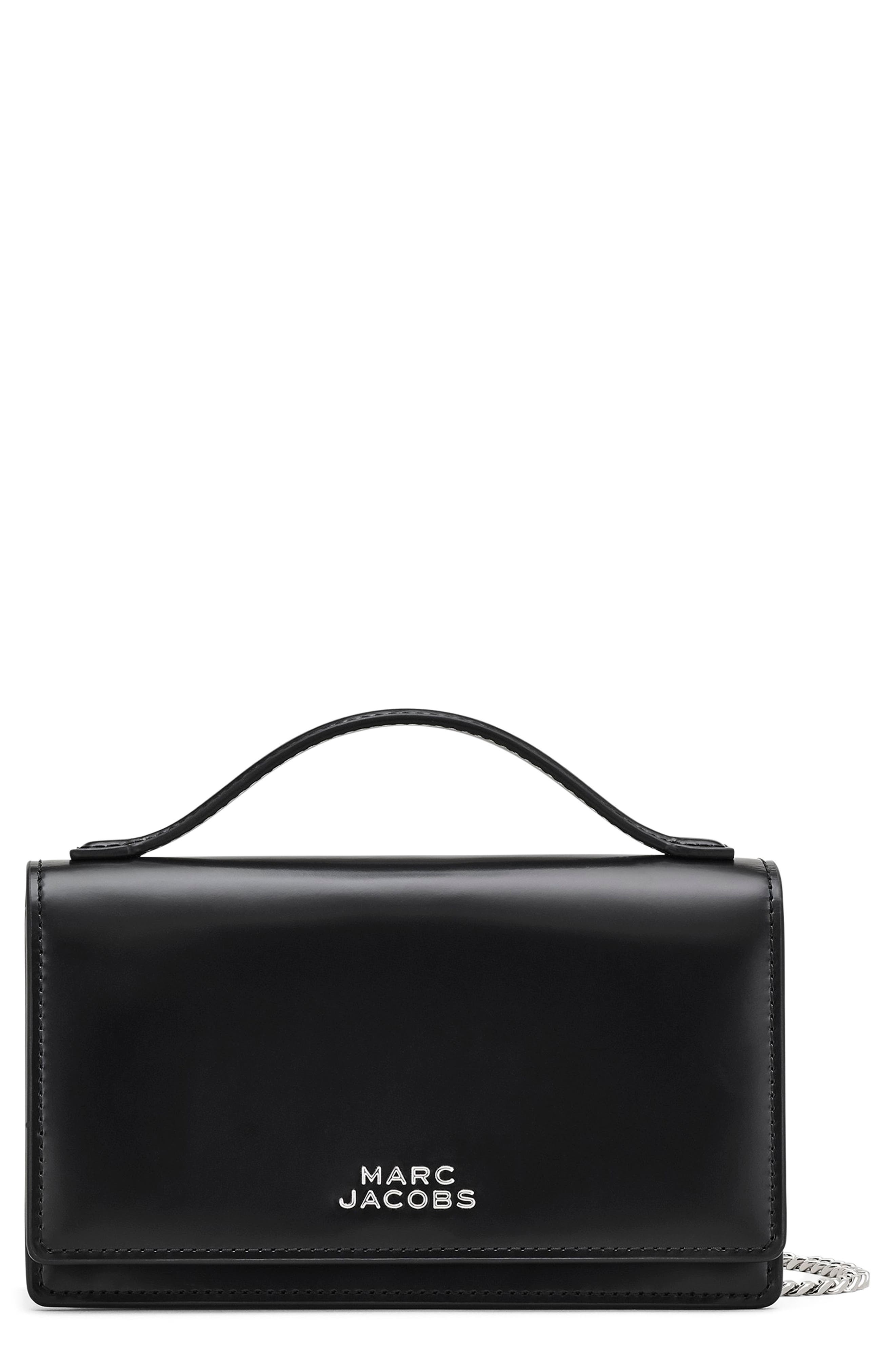 Marc Jacobs The Glam Mirror Mini Bag, Main, color, Black