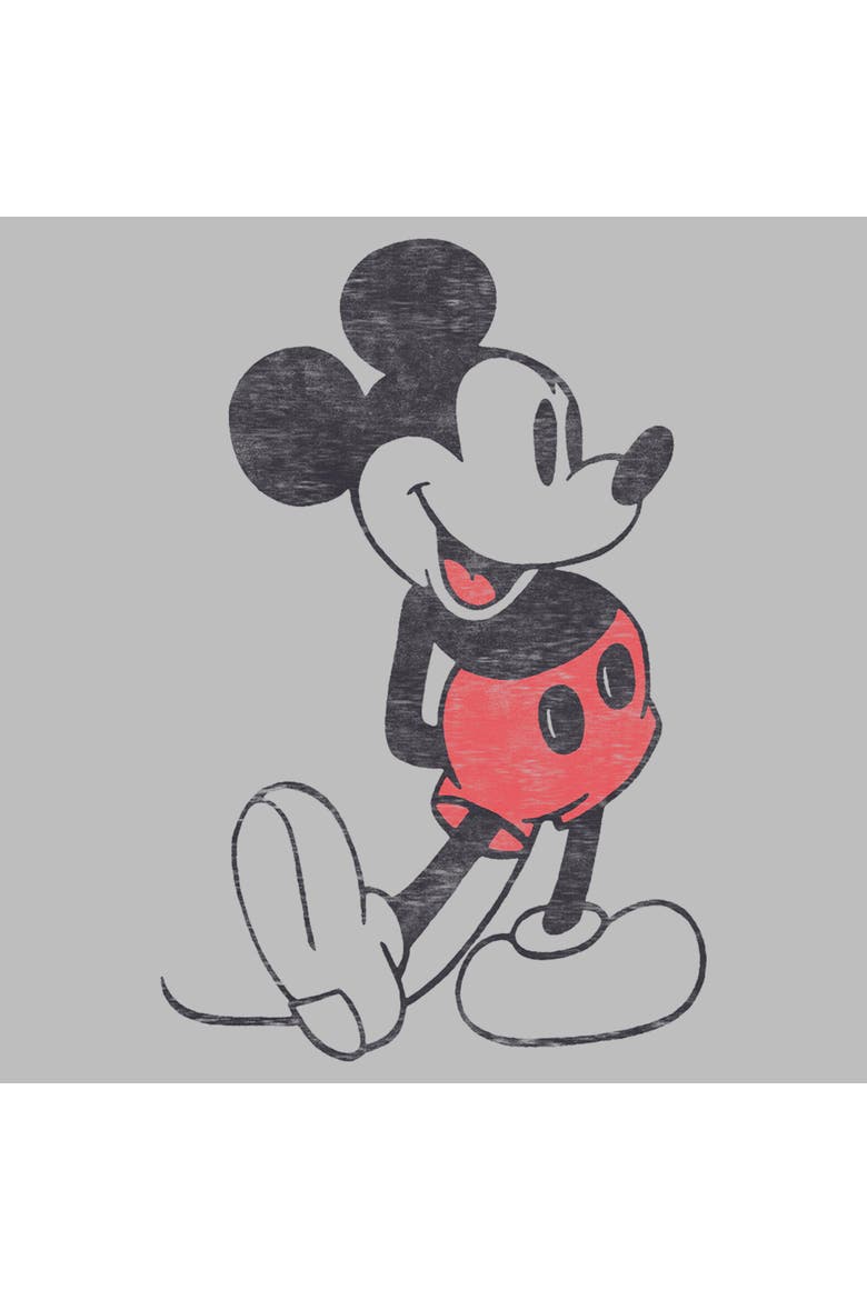 Men's Mickey & Friends Distressed Mickey Mouse Pose  Graphic T-Shirt, Alternate, color, Athletic Heather