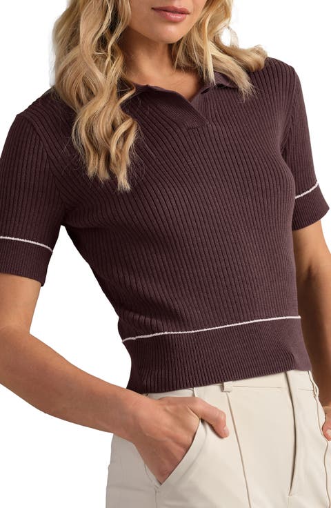 Birdie Rib Polo Sweater