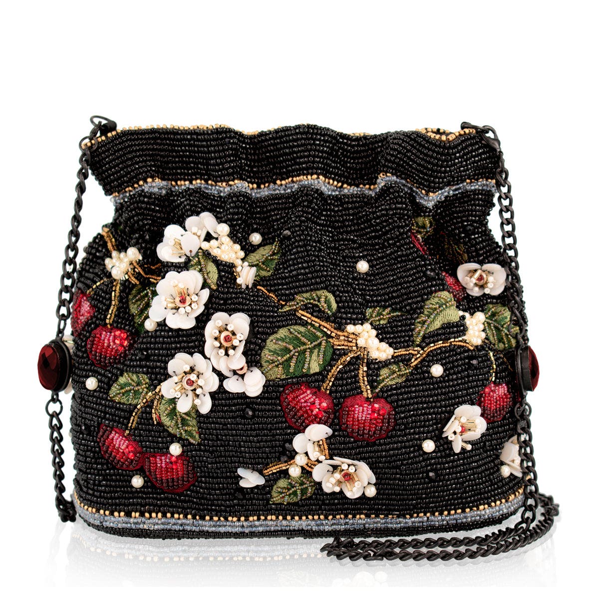 Mary Frances Accessories Sweet & Tart Crossbody Handbag, Main, color, Black