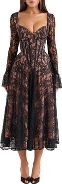 raquel black lace corset midi dress Raquel Black Babydoll Corset Mini Dress