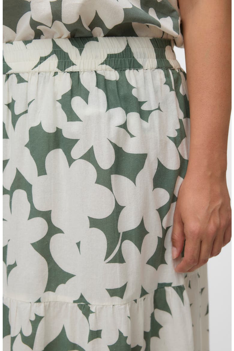 Floral Organic Cotton Maxi Skirt, Alternate, color, LAUREL WREATH