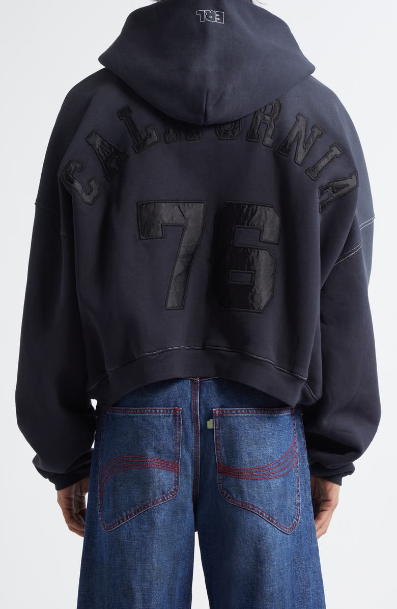 ERL Gender Inclusive Oversize Varsity Zip Hoodie, Alternate, color, 